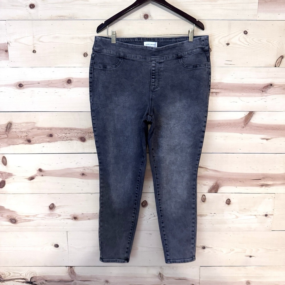 Lane Bryant Women's 18 Flex Magic Waistband High Rise Jegging Gray Stretch Jeans